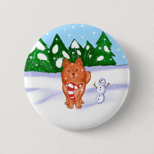 Snow Puppy Button