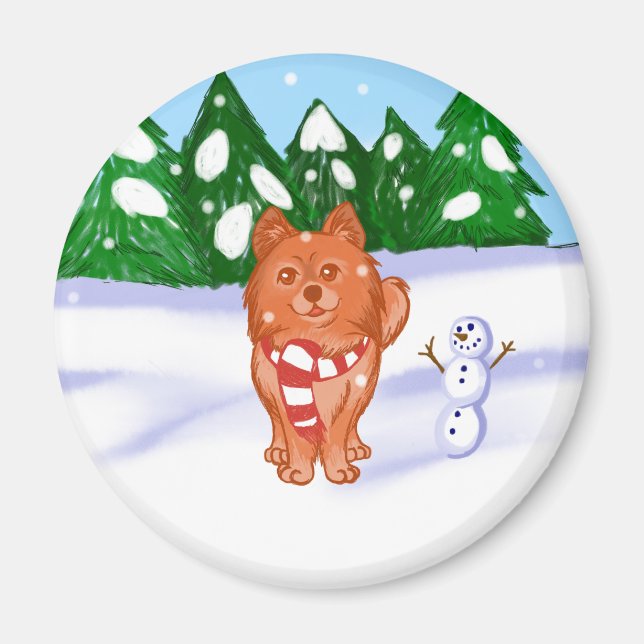 Snow Puppy Magnet (Vorne)
