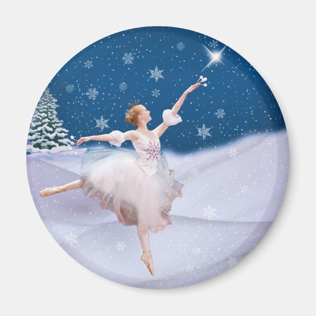 Snow Queen Ballerina Magnet (Vorne)
