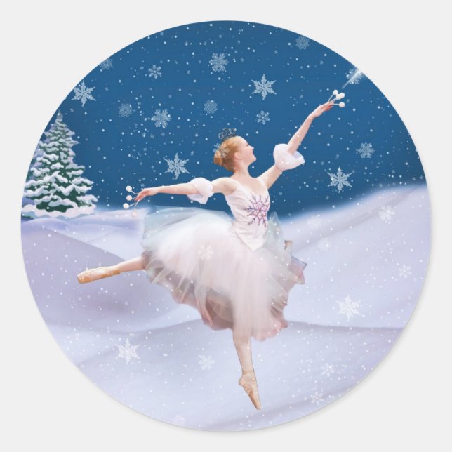 Snow Queen Ballerina Stickers (Vorderseite)