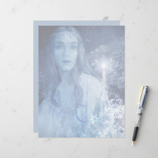 Snow Queen Christmas Fantasy Artwork (Vorderseite/Rückseite Beispiel)