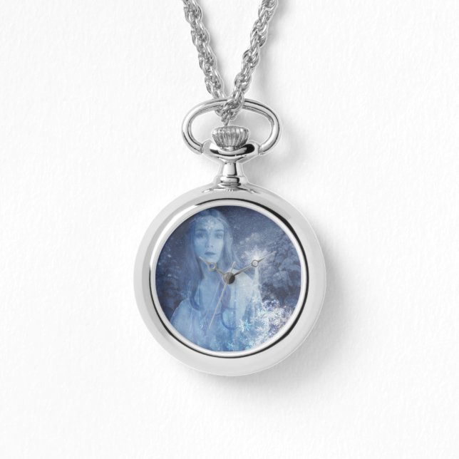 Snow Queen Christmas Fantasy Artwork Armbanduhr (Vorderseite)