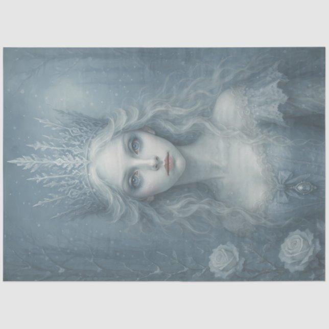 Snow Queen Enchantress Gothic Winter Decoupage Seidenpapier (Vorderseite)