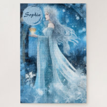 Snow Queen Fantasy Art - Mystische Wintergöttin
