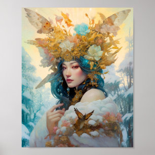 Snow Queen Fantasy Art Poster