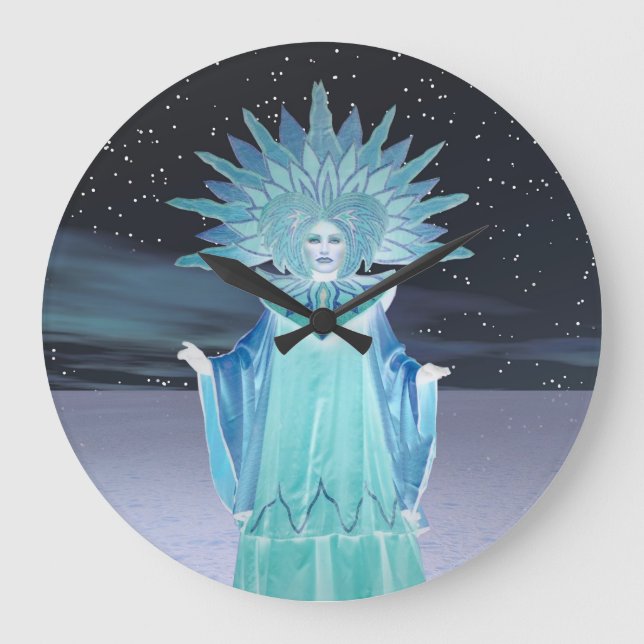 Snow Queen Große Wanduhr (Vorderseite)