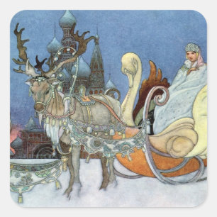 Snow Queen Ice Princess Quadratischer Aufkleber