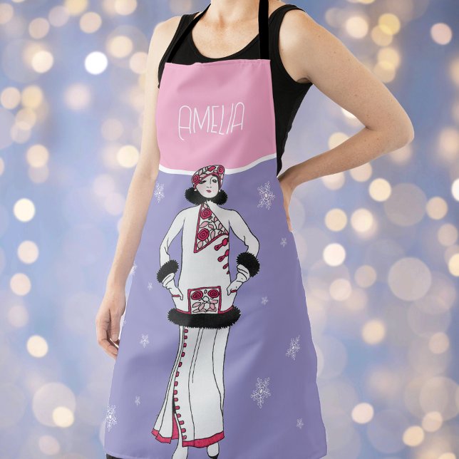 Snow Queen Personalisiert Schürze (Sparkle in the kitchen this winter season with 
 a personalized Snow Queen apron ❄️❄️❄️)
