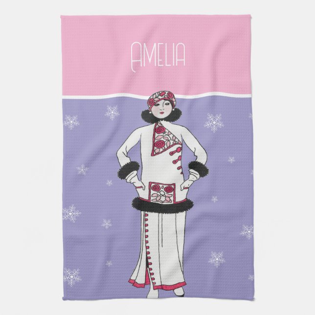 Snow Queen Personalized Geschirrtuch (Vertikal)