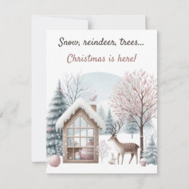 ❄️ Snow🎄 Reindeer, Trees. Christmas is Here! Einladung
