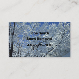 Snow Removal Business Card Visitenkarte