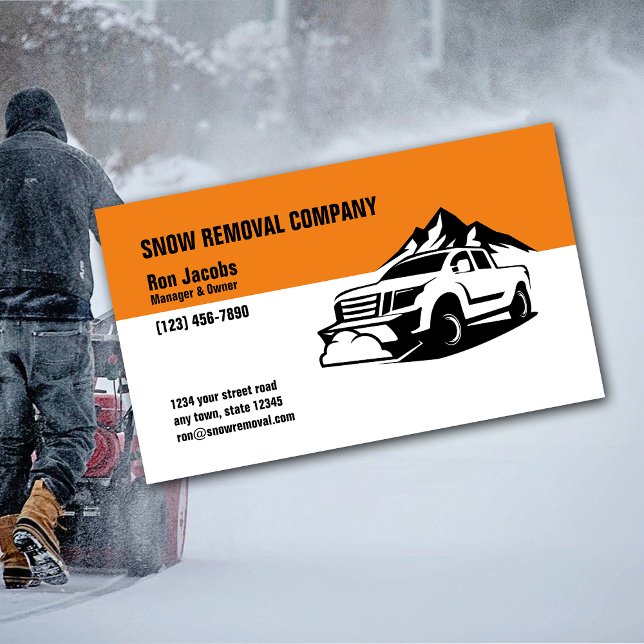 Snow Removal Company Visitenkarte (Von Creator hochgeladen)