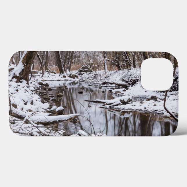 Snow Riverside iPhone Case (Rückseite (Horizontal))