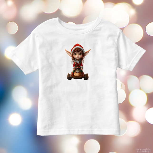 Snow Scooter Weihnachts Elf Kleinkind's T-Shirt (Von Creator hochgeladen)