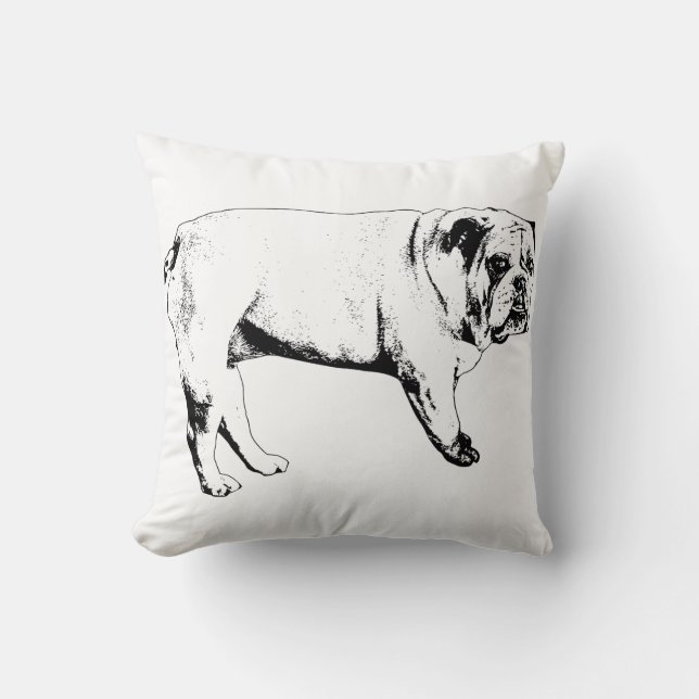 Snow-Season Bulldog-Pillow Kissen (Vorderseite)