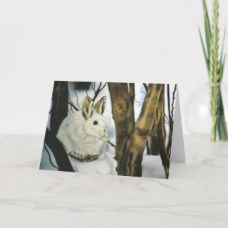 "Snow Shoe Hare" Feiertagskarte