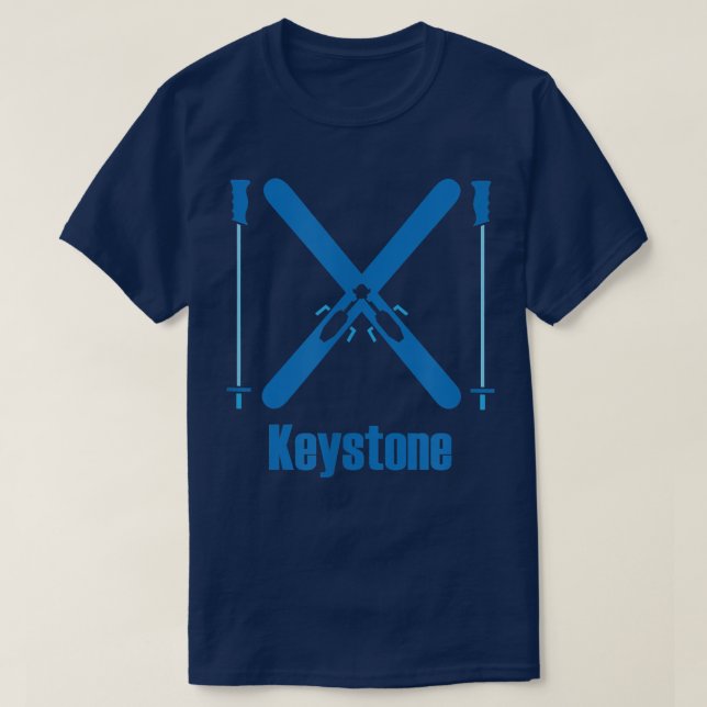 Snow Ski Keystone Colorado T-Shirt (Design vorne)