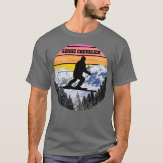 Snow Ski Serre Chevalier Skigebiet Frankreich T-Shirt