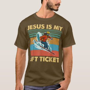 Snow Skifahren Vintage Jesus Mein Lift Wintersport T-Shirt