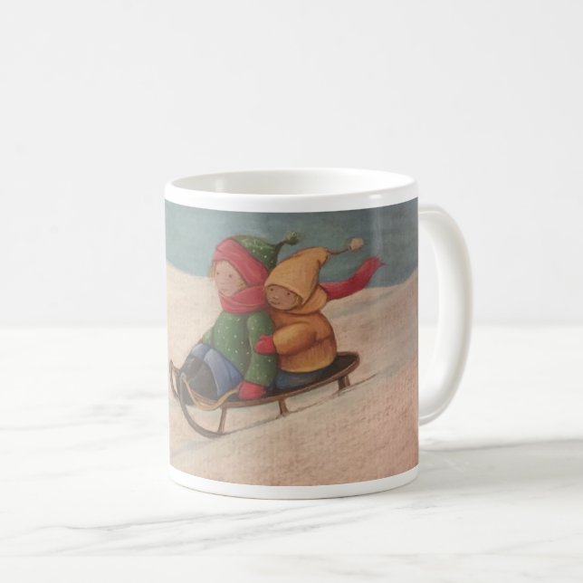 Snow Sledding Kaffeetasse (VorderseiteRechts)