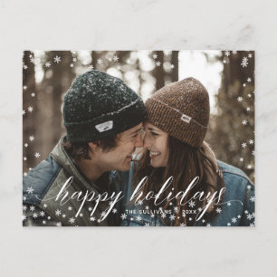 Snow Snowflakes Weihnachtskritik Postkarte