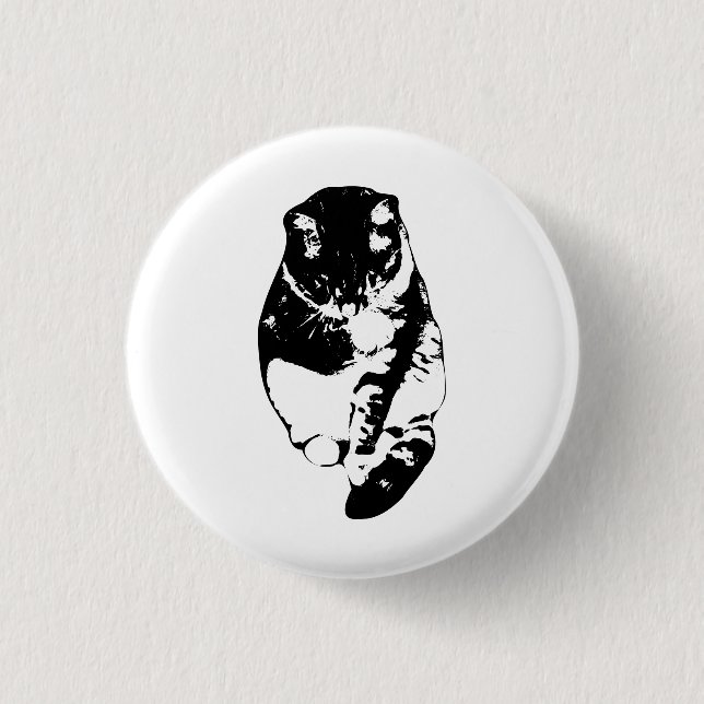 Snow-Soft Kitty Pin Button (Vorderseite)