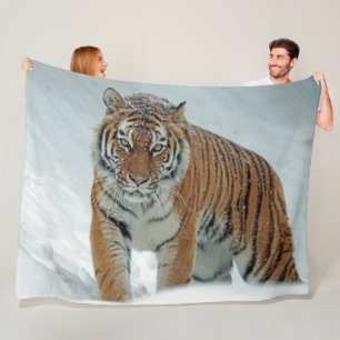SNOW TIGER FLEECEDECKE