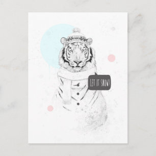 Snow Tiger Postkarte
