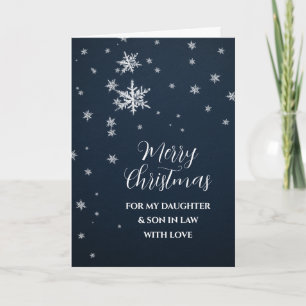 Snow-Tochter & Sohn im Gesetz Frohe Weihnachten Karte
