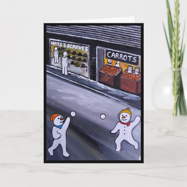 Snow Town Painting by Alfred Fox Karte (Vorderseite)