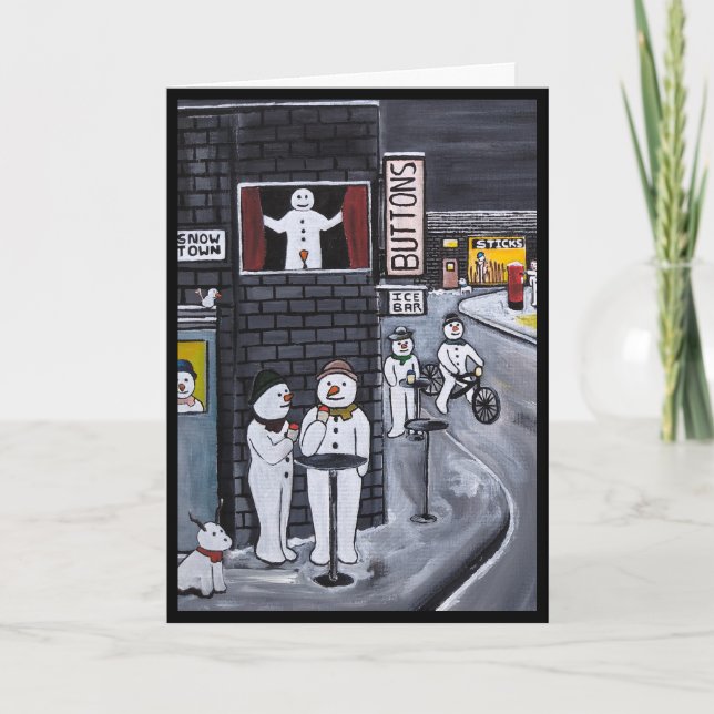 Snow Town Painting by Alfred Fox Karte (Vorderseite)