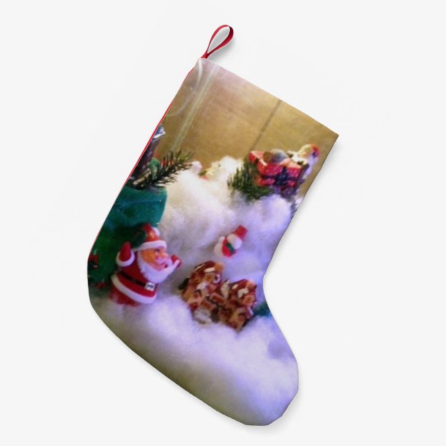 Snow Village Weihnachten Strumpf Kleiner Weihnachtsstrumpf (Vorderansicht (hängend))