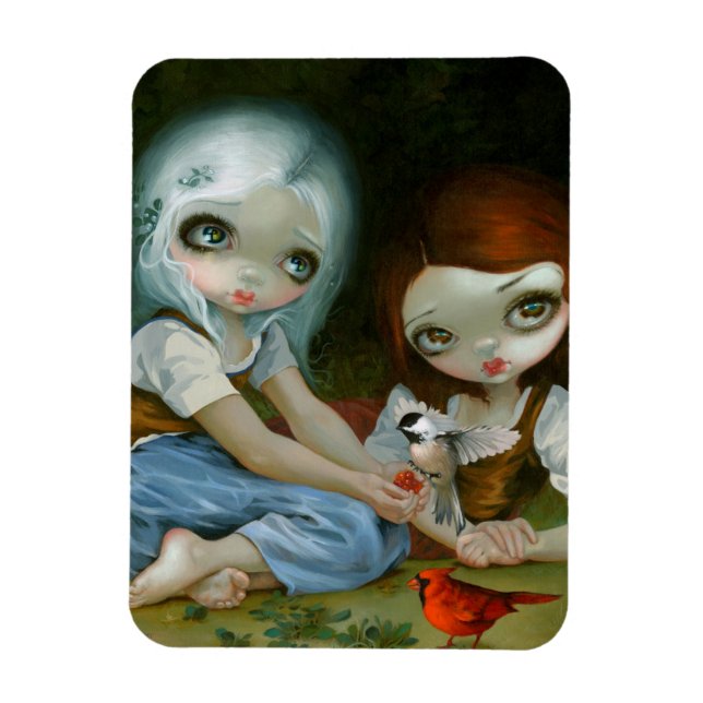 "Snow White and Rose Red" Flex Magnet (Vertikal)