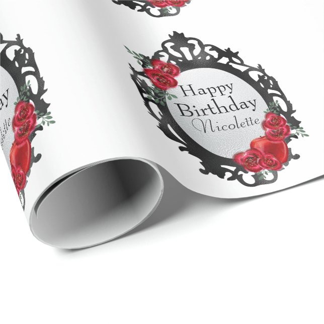 Snow White Magic Mirror und Apple Geschenkpapier (Rolleneckpunkt)