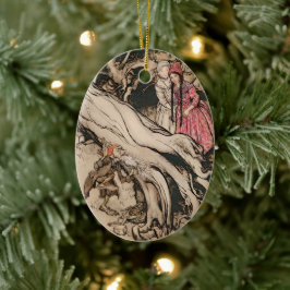 Snow White und Rose Red von Arthur Rackham Keramik Ornament