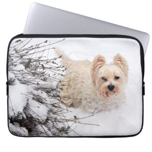 Snow White Westie Hund Foto Electronics Bag Laptopschutzhülle