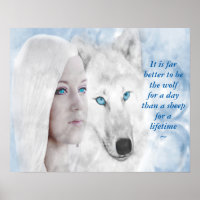 Snow White Wolf Lady Blue Eyes