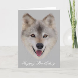 Snow Wolf Geburtstagkarte Karte