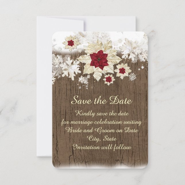 Snow Woods Weihnachten Save the Date (Vorderseite)