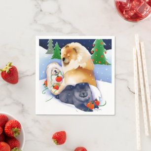 SNOWBABIES Chow 2020 Feiertagsservietten Serviette