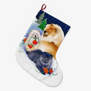 SNOWBABIES Chow 2020 Holiday Weihnachtsstrumpf Großer Weihnachtsstrumpf