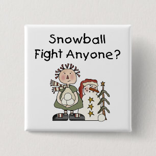 Snowball Fight Tshirts und Geschenke Button