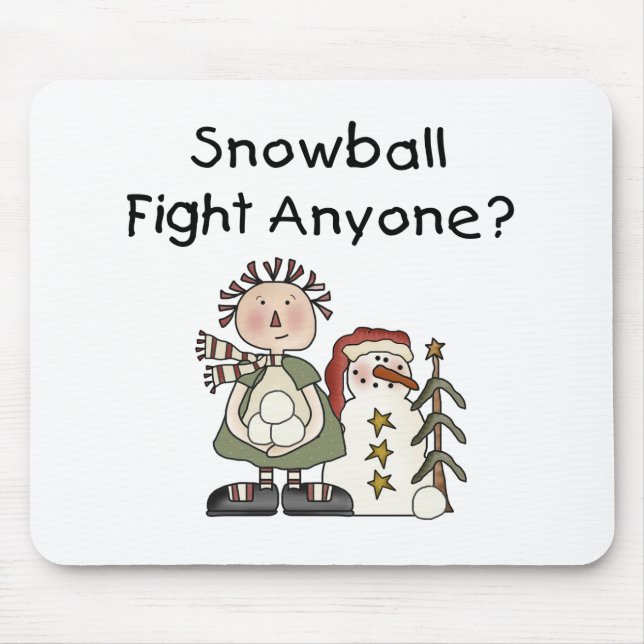 Snowball Fight Tshirts und Geschenke Mousepad (Vorne)