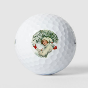 Snowball Fight (von Harrison Fisher) Golfball
