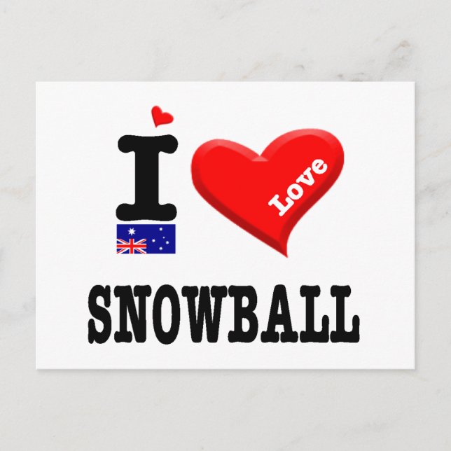 SNOWBALL - I Liebe - Postkarte (Vorderseite)