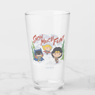Snowball-Kampf der Gerechtigkeitsliga Chibi Glas