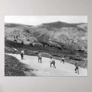 Snowball-Kampf - Party der Geologischen Umfrage in Poster