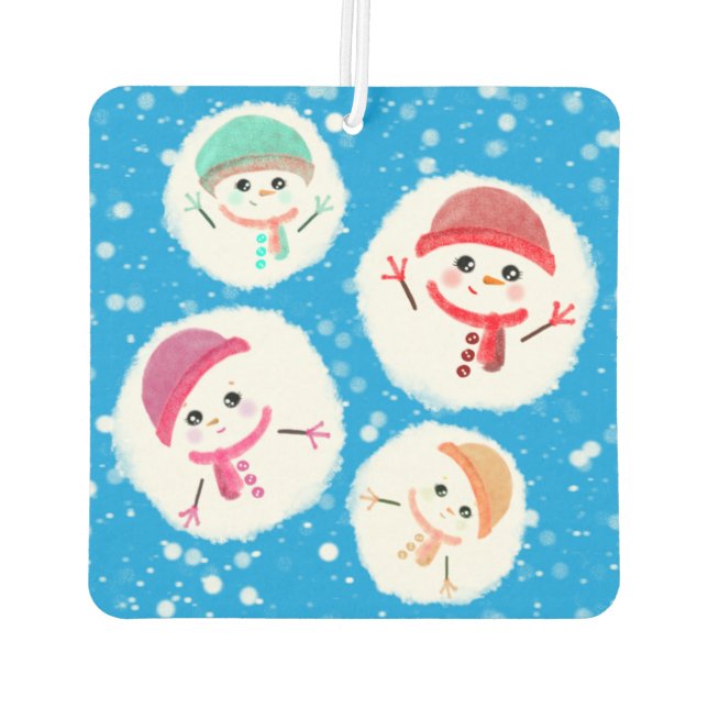 Snowball und Snowman Blue Autolufterfrischer (Rückseite)