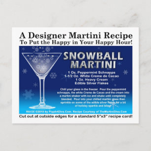Snowball Weihnachten Martini Rezept Postkarte