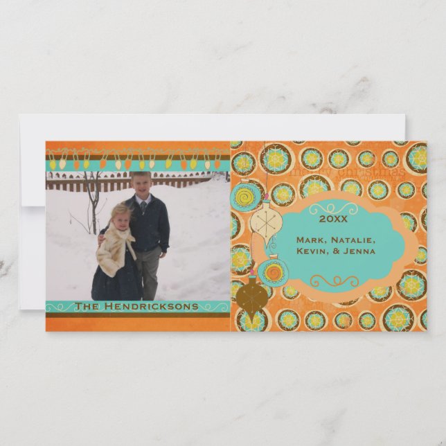 Snowball Whimsy Weihnachtsfotokarte Feiertagskarte (Vorderseite)